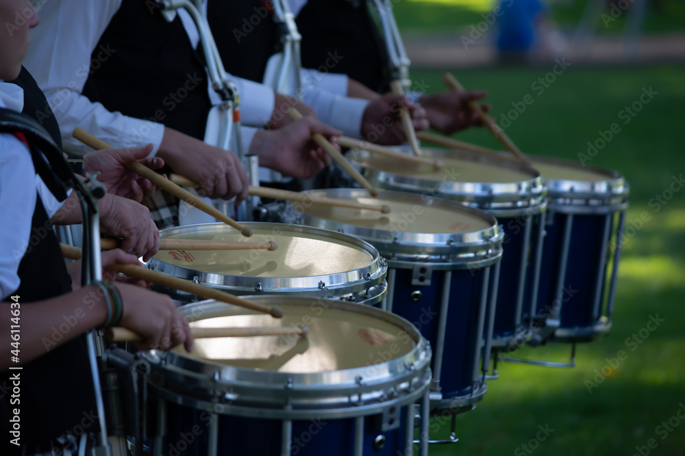 Drummers in a row Drummers in a row