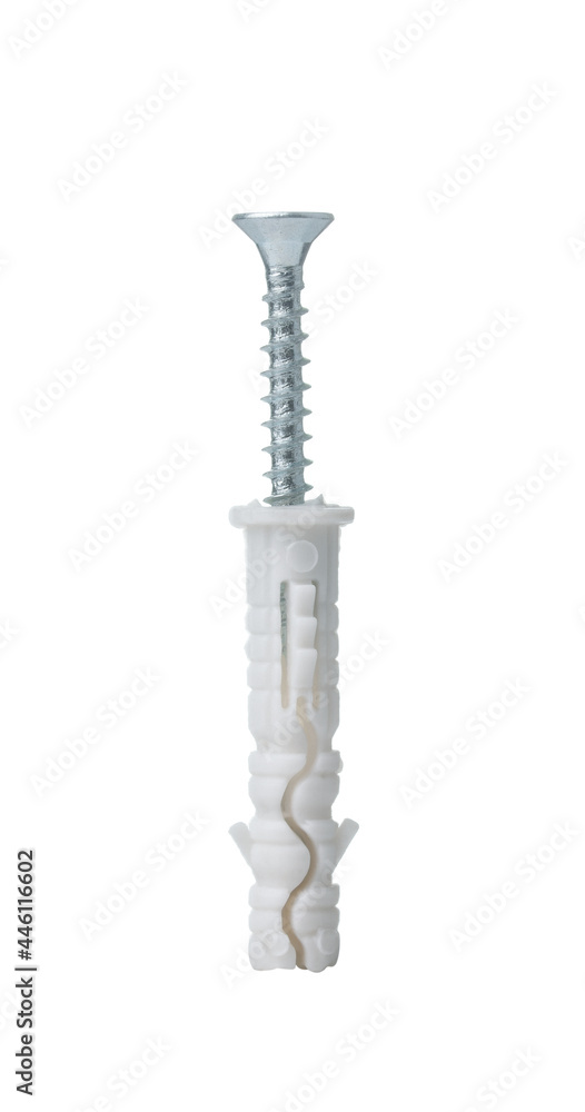 Front view of wall plug with screw Front view of wall plug with screw