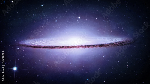 Fototapeta Naklejka Na Ścianę i Meble -  Sombrero galaxy. Sci-fi fantasy wallpaper. Elements of this image furnished by NASA
