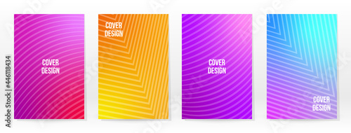 Minimal Poster. Pastel Soft. Rainbow Gradient Set.