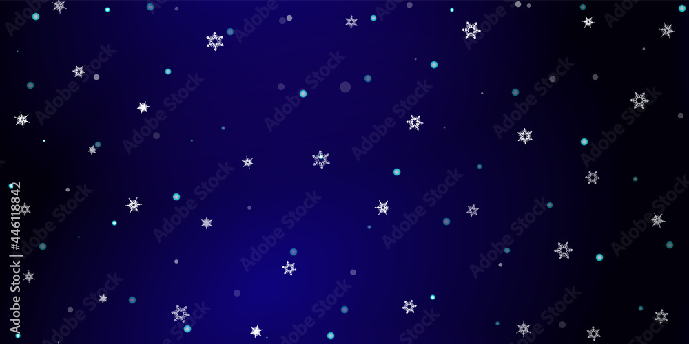Falling Snowflakes seamless pattern flying snow