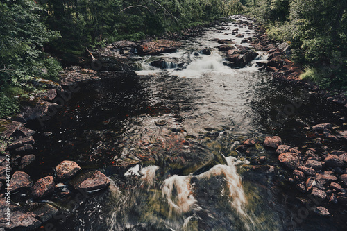 Gjødingelva River in Hurdal, Akershus, Norway. photo