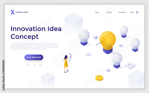 Vector Isometric Landing Page Template