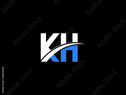 Letter KH Logo, Colorful kh logo icon design for your business photo