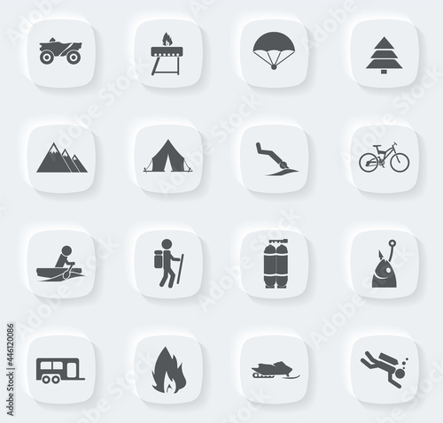 Active recreation icons