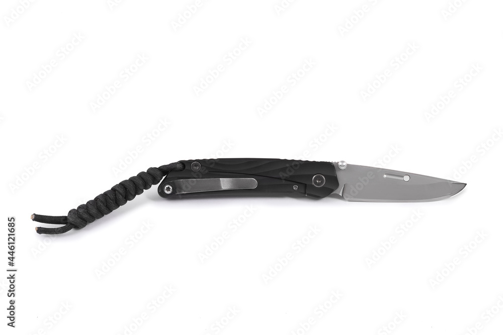 Modern folding knife isolated on white background. Penknife isolated on white background.
Modern folding knife isolated on white background. Penknife isolated on white background.