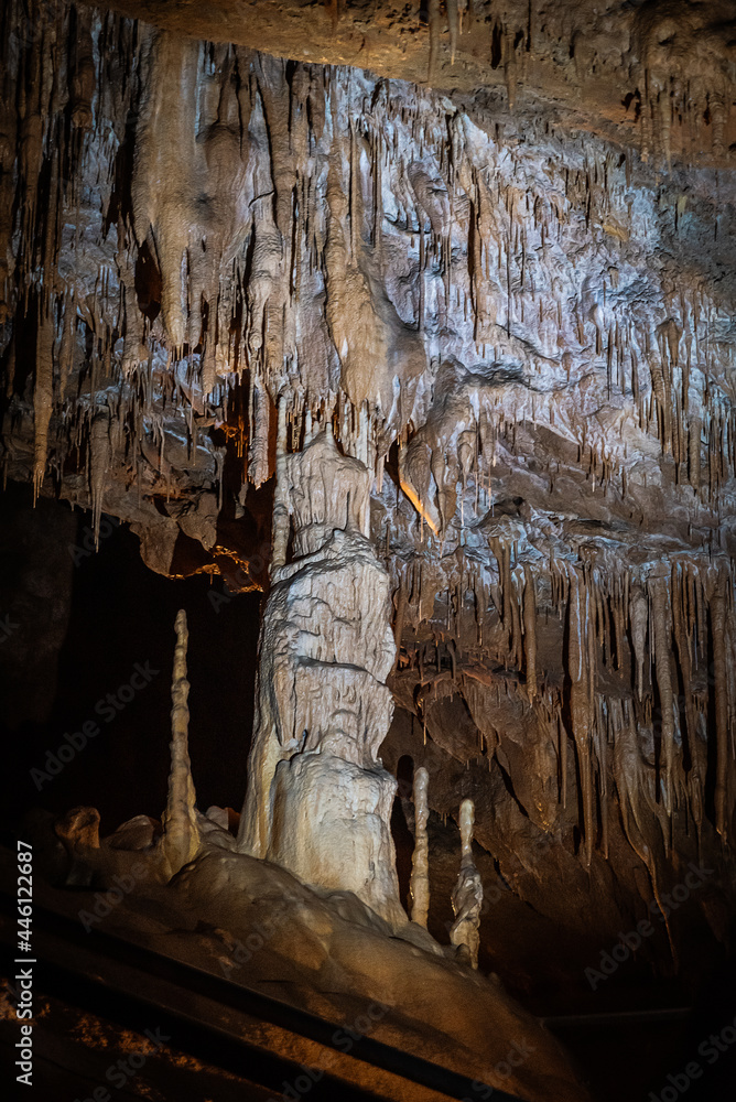 Interior of Mendukilo cave in Navarra