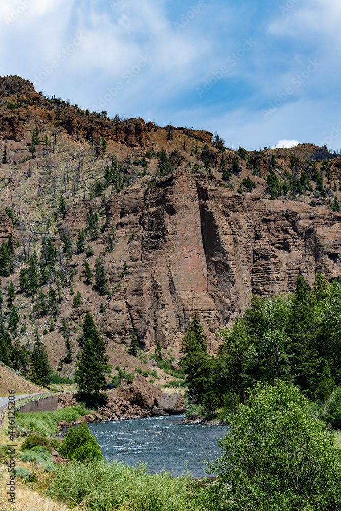 Mountain formations in the Buffalo Bill National Forest.