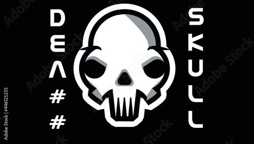 Ilustracja głowy szkieleta