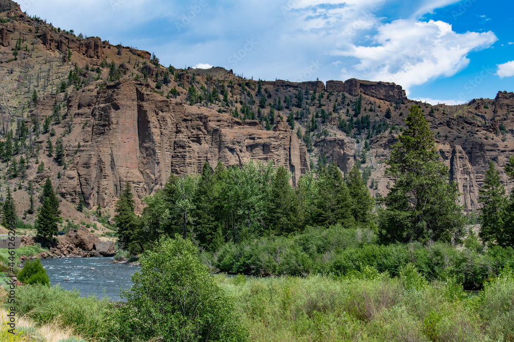 The Beautiful Shoshone River in the Buffalo Bill National Forest. The Beautiful Shoshone River in the Buffalo Bill National Forest.