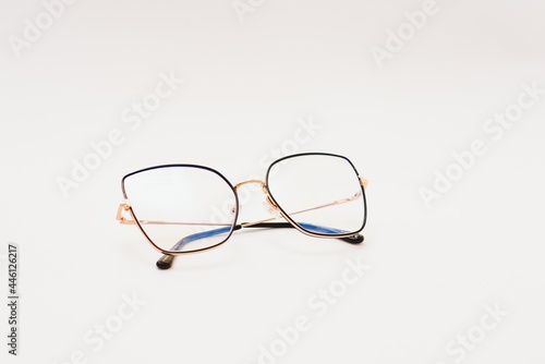 Fashion glasses style framed isolated on white background