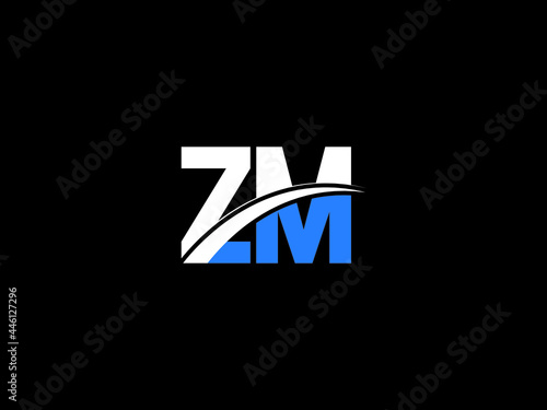 Letter ZM Logo Icon, colorful zm logo image vector for business photo