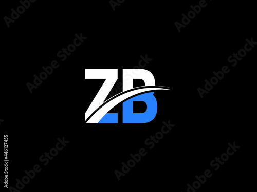 Letter ZB Logo Icon, colorful zb logo image vector for business photo