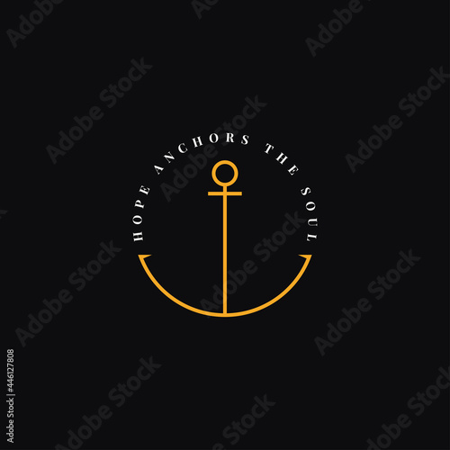Anchor logo icon. Hope anchors the soul sign