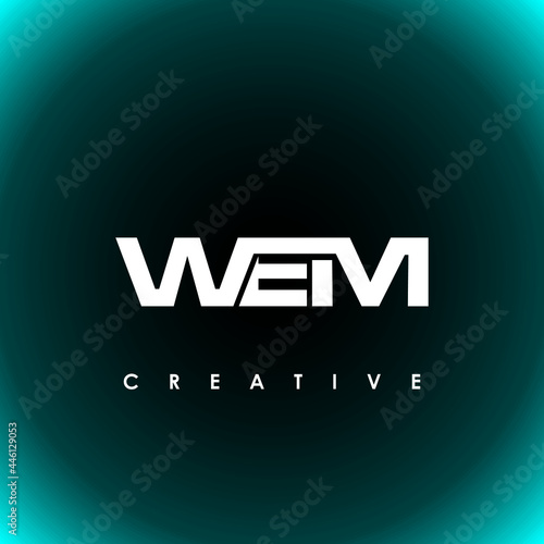 WEM Letter Initial Logo Design Template Vector Illustration