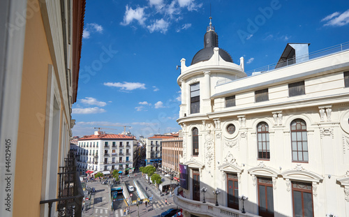 Plaza de Jacinto Benavente in Madrid, Sp photo