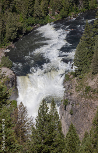 Scenic Lower Mesa Falls Landscape on the Henry s fork of the Snake River Idaho