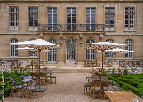 Photography Paris, France - 07 16 2021: View from the inner courtyard of the Carnavalet Muse