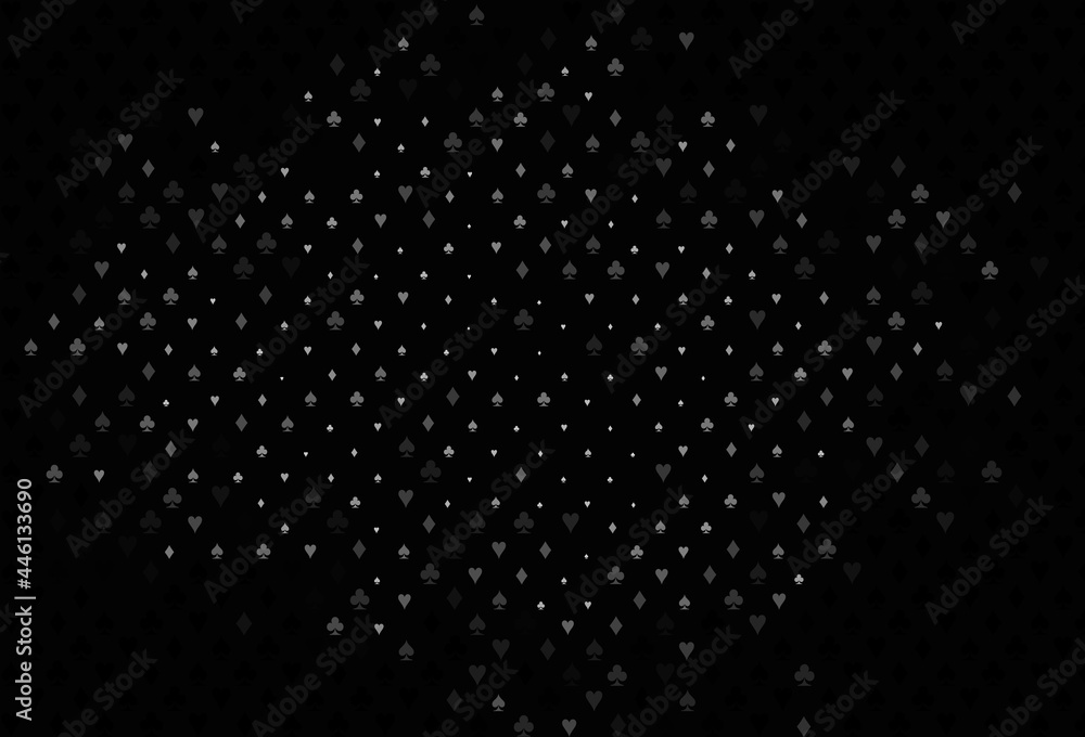 Dark silver, gray vector texture with playing cards. Dark silver, gray vector texture with playing cards.