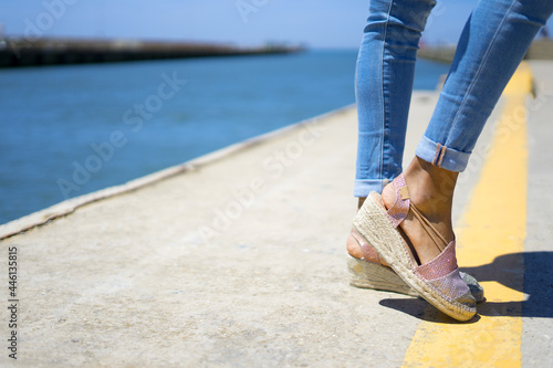 Colorful shoes women's espadrilles a summer style © Diego Maravilla