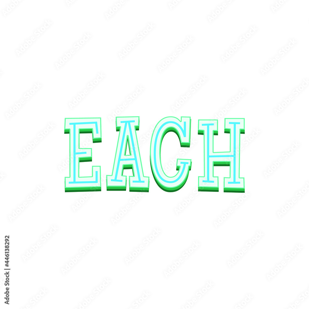 Each. Vector Illustration. Design For Blog Post Social Media Each. Vector Illustration. Design For Blog Post Social Media