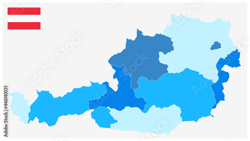 Austria Blue Map No text