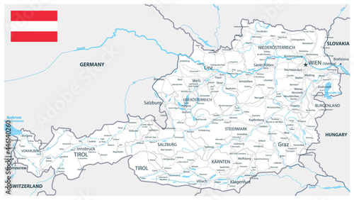 Austria Map White Color
