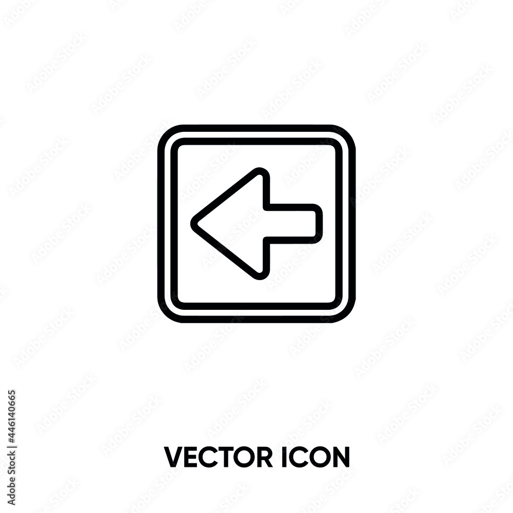 Left arrow vector icon. Modern, simple flat vector illustration for website or mobile app.Left direction symbol, logo illustration. Pixel perfect vector graphics Left arrow vector icon. Modern, simple flat vector illustration for website or mobile app.Left direction symbol, logo illustration. Pixel perfect vector graphics