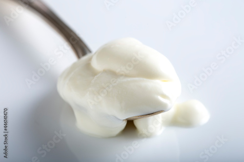 Teaspoon with fresh cream