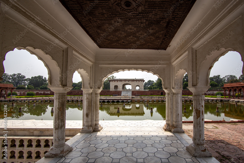 Lahore, Punjab, Pakistan. September 11, 2016. Garden of Mughal Emperors.
