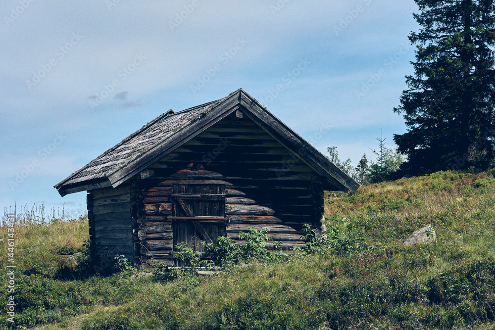 Small summer farm house of Knaiseter, Hurdal, Norway. Small summer farm house of Knaiseter, Hurdal, Norway.