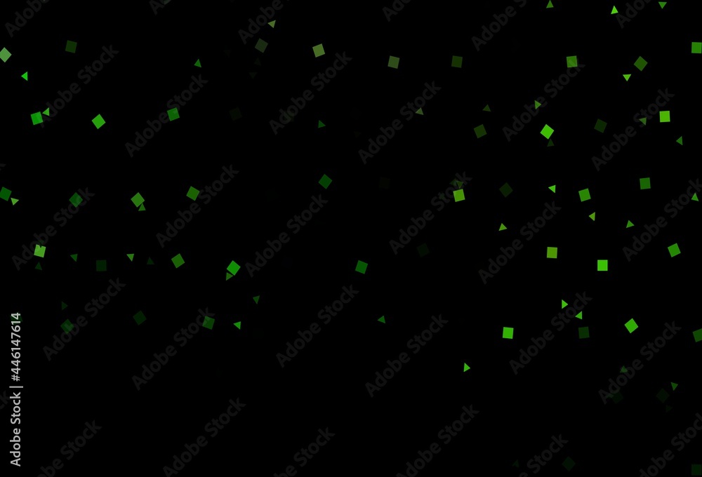 Dark Green vector backdrop with lines, circles, rhombus. Dark Green vector backdrop with lines, circles, rhombus.