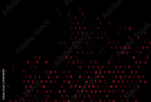 Wallpaper Mural Dark pink vector cover with english symbols. Torontodigital.ca