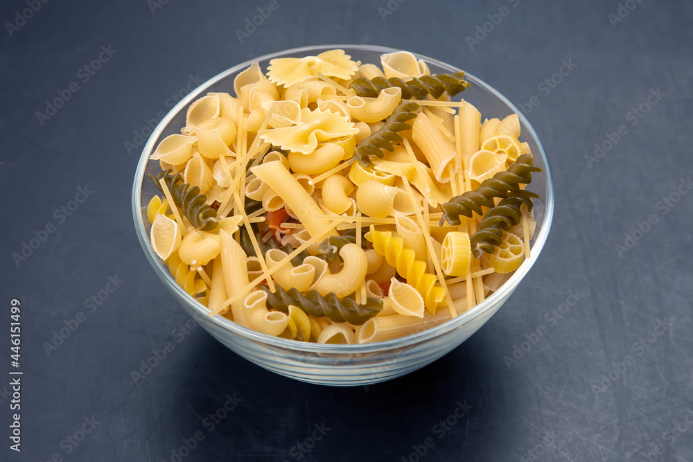 italian pasta in a plate. flour products and food in cooking italian pasta in a plate. flour products and food in cooking