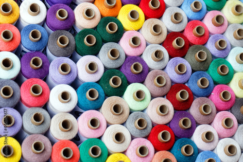 Colorful sewing threads