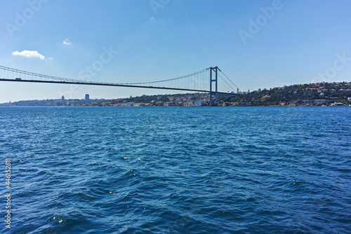 Panorama from Bosporus to city of Istanbul  Turkey