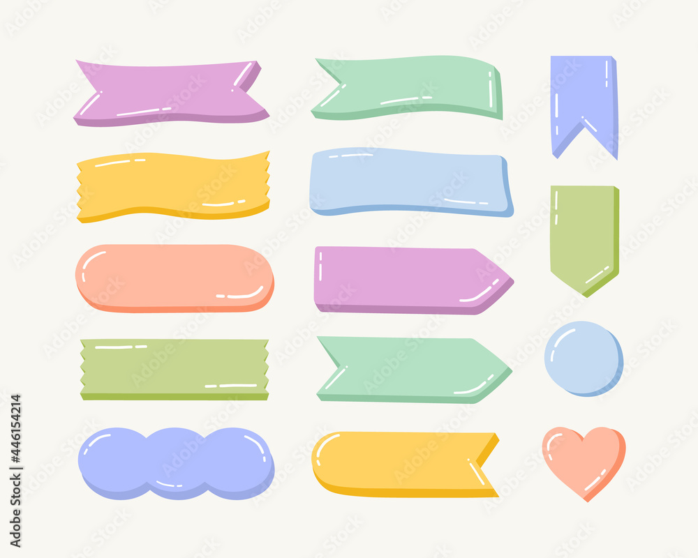 Flat design of labels, ribbon banners, Banner Web Sticker illustration. Flat design of labels, ribbon banners, Banner Web Sticker illustration.