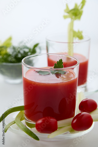 Tomato juice with herbs