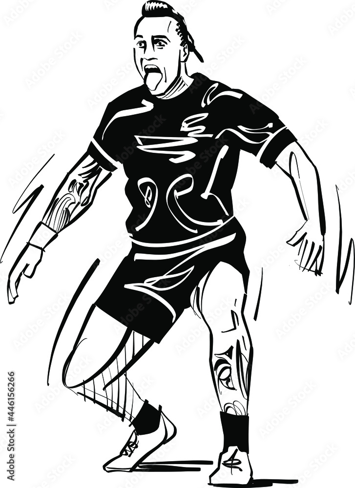 illustration of a rugby player