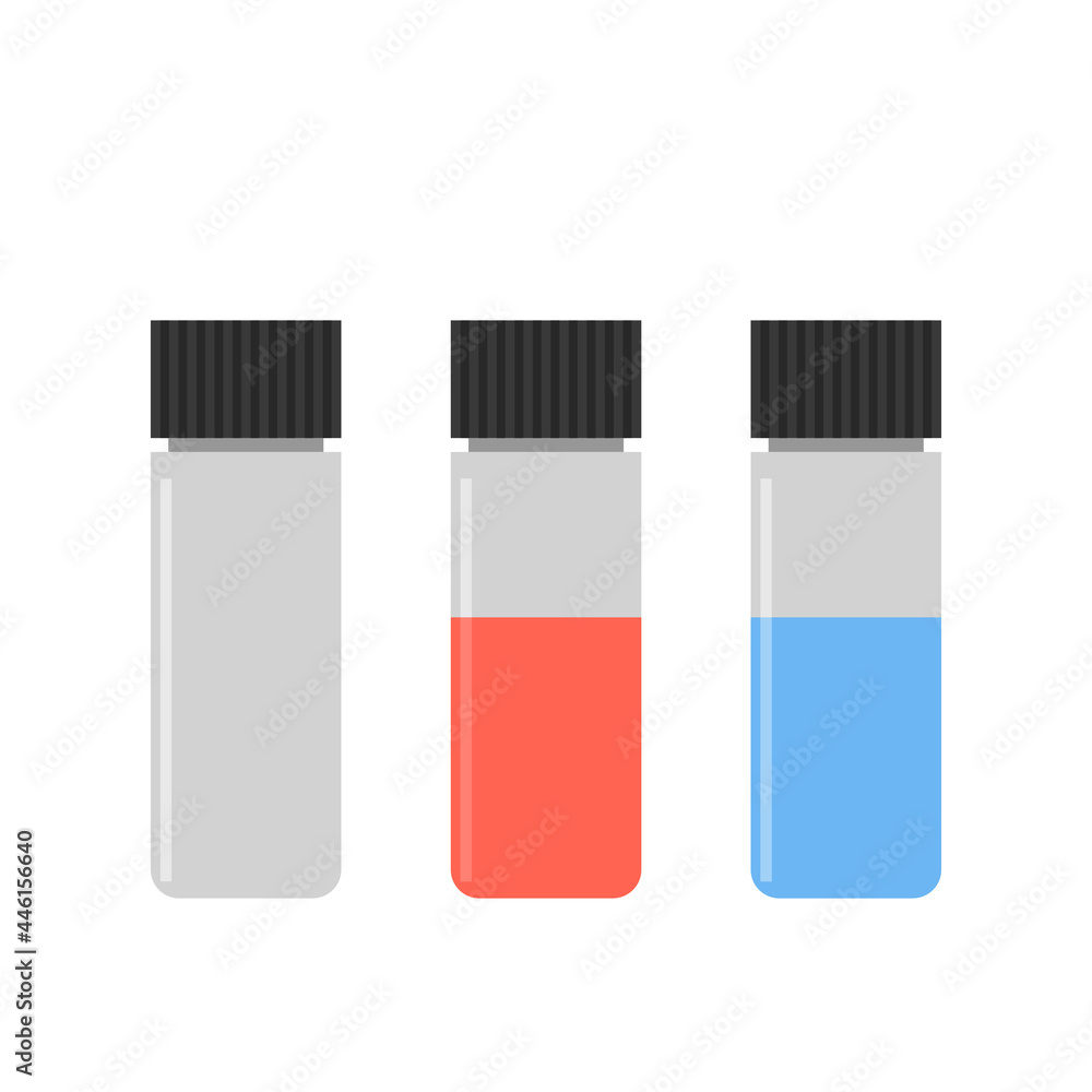 Vector illustration of sample vials.