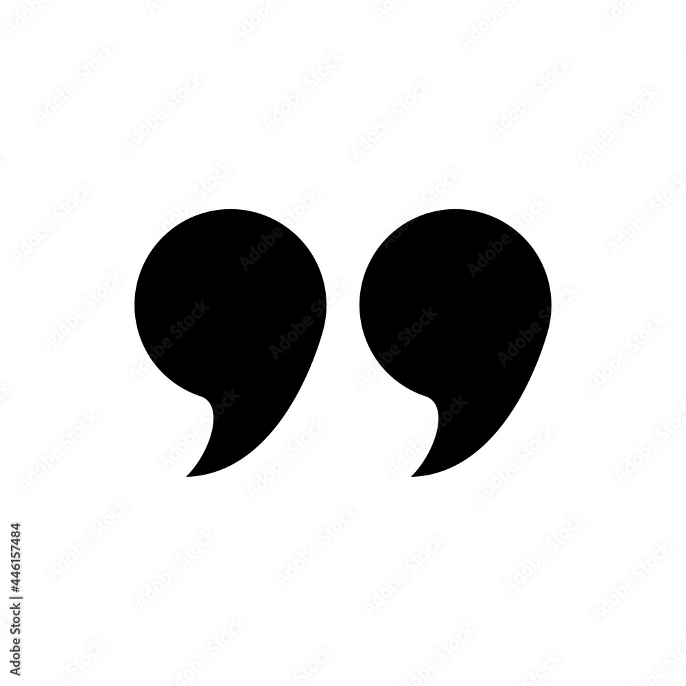 quote mark flat icon vector illustration quote mark flat icon vector illustration