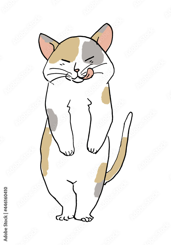 Obraz premium ネコ ペン画 シンプル