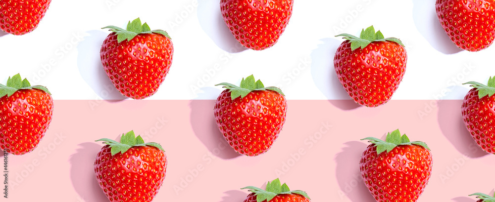 Fresh red strawberries overhead view Fresh red strawberries overhead view
