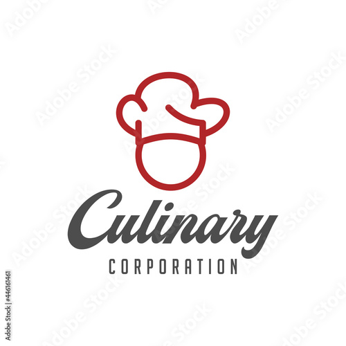 logo concept chef hat symbol