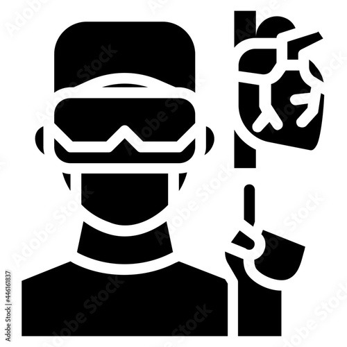 Cardiologist glyph icon