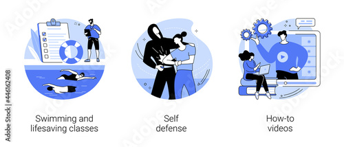 Personal training abstract concept vector illustrations.