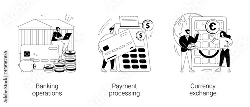 Financial services abstract concept vector illustrations.