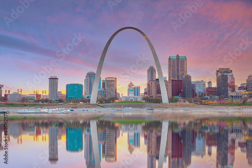Downtown St. Louis  skyline, cityscape of Missouri in USA photo