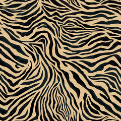 Acrylglasbilder Tierfellmuster Abstraktes Tigerstreifen Muster Nahtlos  © Rashmi