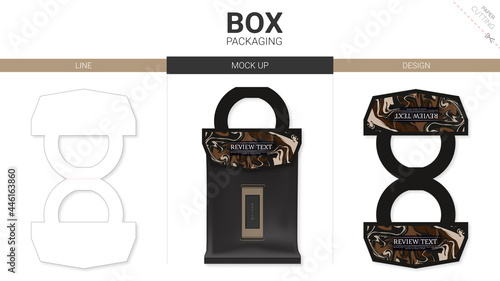 bag plastic packaging and mockup die cut template